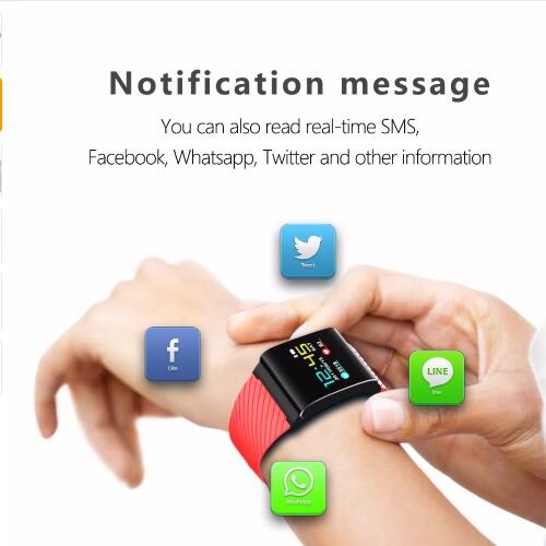 Touch Screen Smart Bracelet Heart Rate Monitor Pedometer