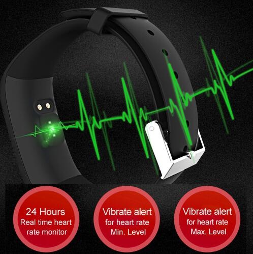 Smart Bracelet P1 Plus Fitness Bracelet Color Screen  Heart Rate Monitor Sports Health Fitness Tracker Message Remind Smart Band
