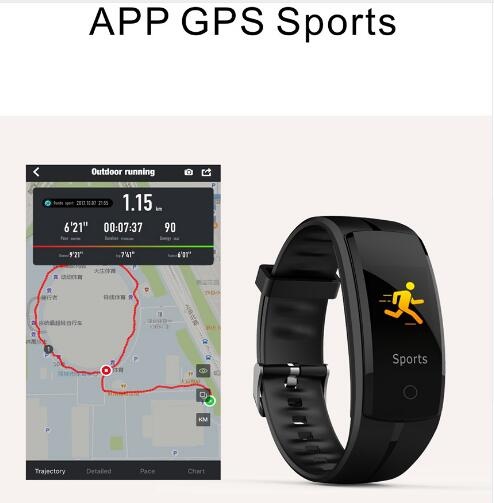 QS100 Smart Bracelet GPS Support MultiSport Mode Smart Wristband Fitness Monitor Call Message Notification Waterproof