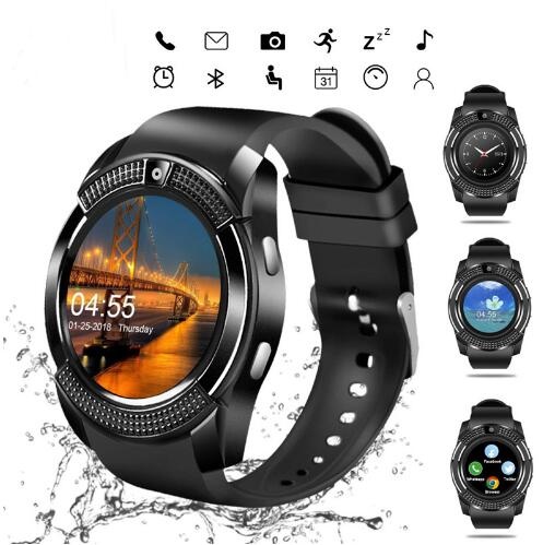 V8 Smart Watch Bluetooth Touch Screen Android Waterproof Sport Men Women Smartwatched with Camera SIM Card Slot For Android IOS